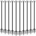 AILBTON 10 Pack 10Ft String Light Poles,Light Poles for Outside String Lights,Outdoor Light Poles with Fork,Metal Pole Stand for Patio,Backyard,Deck