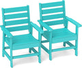GREENVINES Outdoor Dining Chairs Set of 2 | HDPE | Patio Chair | All-Weather | Aqua