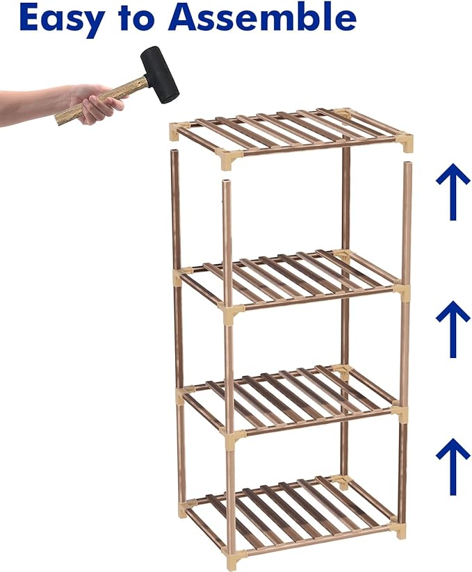 New England 4-Tier Wooden Plant Stand for Indoor/Outdoor Use, Perfect for Living Room, Patio, or Balcony - Supports Multiple Plants, Ideal Gift for Plant Lovers