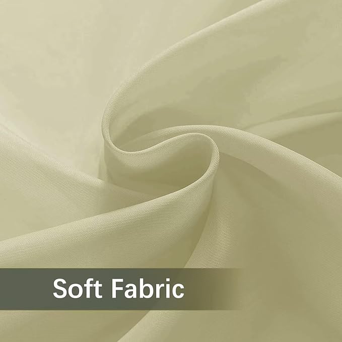 SpaceDresser Waterproof Outdoor Sheer Curtains for Patio - 2 Panels Rod Pocket Indoor Voile Sheer Curtain for Living Room,52W x 84L inch, Sage Green