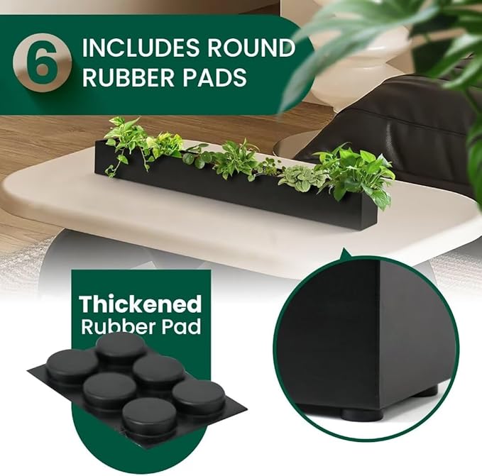 Trough Rectangle Planter Window Sill Planter Box Long Window Planters Modern Galvanized Steel Succulent Planter Black Metal Windowsill Pot 32 in for Indoor Plants Herb Table Home Outdoor