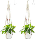 Belit 2 Pack Macrame Plant Hangers Indoor Hanging Planter Basket Decorative Flower Pot Holder Rope for Indoor Outdoor Home Decor