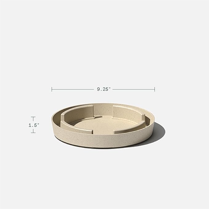 Veradek Vega Round Tall Planter Pots for Indoor/Outdoor Use | Made from Plastic - Stone Mix with Drainage Holes | Perfect for Small to Large Succulent Plants, Flowers, Modern Interior Plants