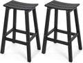 Stoog All-Weather Bar Stools Set of 2, 28" Height Outdoor Bar Stools with 400 lbs Weight Capacity, Low Maintenance, for Patio, Deck, Kitchen Counter, and Garden, Black