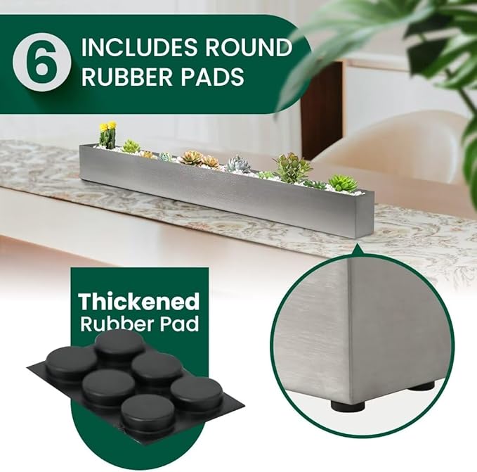 Trough Rectangle Planter Long Window Sill Planter Box Stainless Steel Window Planters Modern Succulent Planter Slivery 32 in Metal Windowsill Pot for Indoor Plants Herb Table Home Outdoor