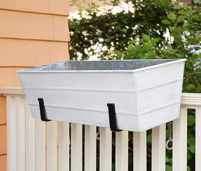 Achla Designs C-20W Window Box, White, Medium