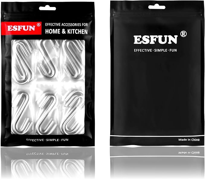 30 Pack 2.4 inches Heavy Duty S Hooks for Hanging, Pan Pot Holder Wire Shelves Rack Hooks for Hanging, S Shaped Hanger Metal Hooks for Kitchen Pots Utensils Jeans Clothes Bags Hats Towels Plants