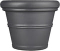 Tusco RR135SL Rolled Rim Planter, 13.5", Slate