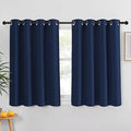 NICETOWN Blackout Curtain Panel Grommet - All Season Eyelet Top Blackout Drapery for Bedroom/Living Room/Glass Door, Navy, 1 Panel of 52 x 45 inches