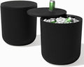 Veradek Kona Cooler Side Table – 2-in-1 Outdoor Patio Side Table w/Cooler | Insulated 40L Capacity | Modern Accent Décor for Hosting, BBQ, Poolside