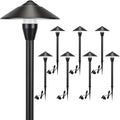 LUTEC 12V Low Voltage Pathway Lights, Die-cast Aluminum Pathway Lights with Connectors，IP65 Waterproof Outdoor Landscape Lighting, 3W 240LM Warm White 3000K for Path, Yard, Garden, 8 Pack