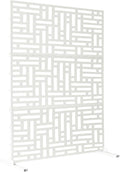 Oakland Living 6 ft. X 4 ft. White Freestanding Metal Privacy Screen Room Divider