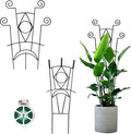 Indoor Plant Trellis for Climbing Plants 2 Pack Small Garden Metal Support for Potted Plants Flowers Houseplants for Outdoor