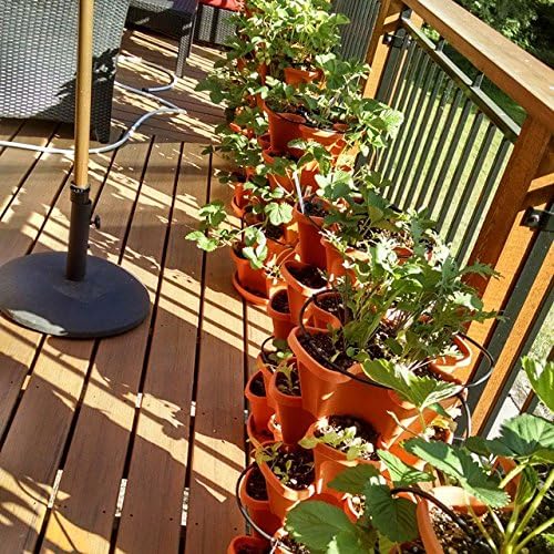 5 Tier Stackable Strawberry, Herb, Flower, and Vegetable Planter - Vertical Garden Indoor/Outdoor