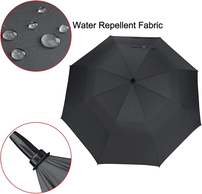 G4Free 47/54/62/68/72 Inch Automatic Open Golf Umbrella Oversize Extra Large Double Canopy Vented Windproof Waterproof Stick Umbrellas