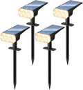 DINGLILIGHTING Solar Lights Outdoor Waterproof: IP65 Led Spot Light Decorations for Garden - 3 Lighting Modes Solar Powered for Yard - Halloween Christmas Lights Landscape Pathway Patios 4PC Warm