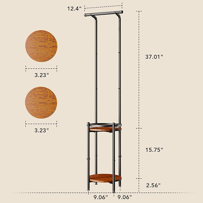 Plant Stand Indoor Outdoor - Heavy Duty Metal 2-tier Hanging Plant Holder Space-Saving Iron Plant Stands Tall Plant Shelf for Living Room Garden Balcony（Rustic Brown and Black）