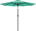 AreShark 9 FT Patio Umbrella for Outdoor, Outdoor Umbrella with Push Button Tilt and Crank, Outdoor Patio Umbrellas with 8 Sturdy Ribs for Market, Garden, Deck, Backyard, Pool (Peacock Blue)