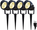 TOVEENEN LED Outdoor Landscape Spotlight 120V 12W Waterproof Spot Lights for Yard House Garden Christmas Lighting, Warm White 3000K, 4 Pack
