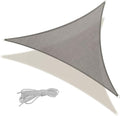SUNLAX Sun Shade Sail 10' x 10' x 10' Dark Grey Triangle Canopy Sail Shade Cover UV Block Permeable Sunshade Outdoor for Patio Backyard (We Make Custom Size)