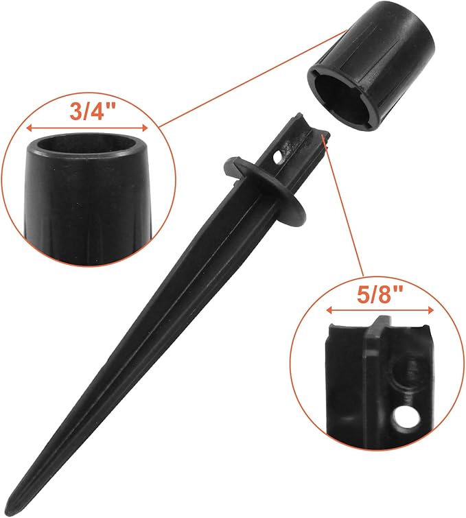Litoexpe 4 Pack Metal Solar Lights Stake, Replacement Spike Ground Stake for Garden Lights Outdoor Enthusiasts