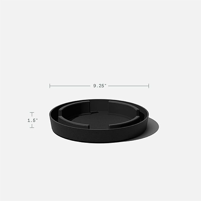 Veradek Vega Round Tall Planter Pots for Indoor/Outdoor Use | Made from Plastic - Stone Mix with Drainage Holes | Perfect for Small to Large Succulent Plants, Flowers, Modern Interior Plants
