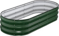 Raised Garden Bed Kit, 5x2x1 ft Galvanized Planter Box Outdoor with Safety Edging, Large Metal Raised Beds for Gardening Vegetables Flower Fruits (Moss Green)