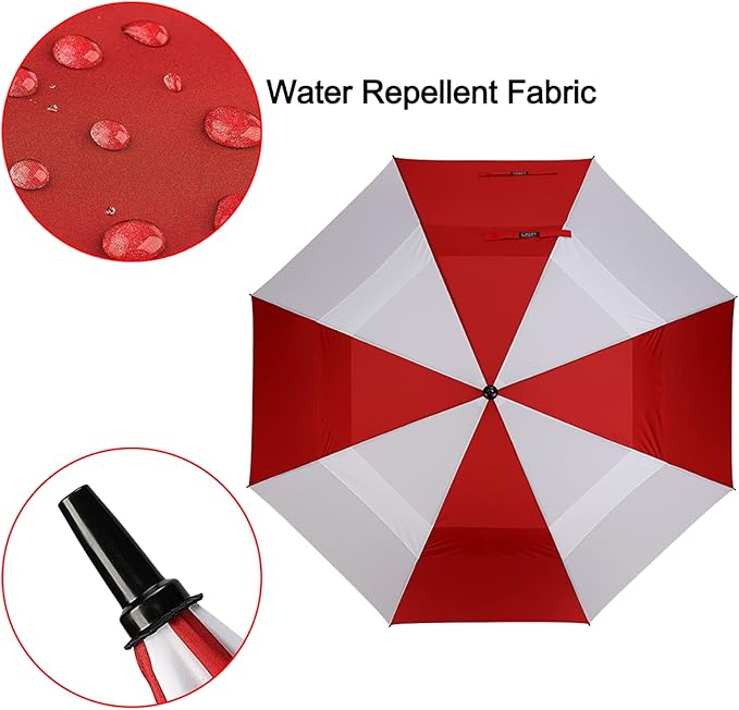 G4Free 47/54/62/68/72 Inch Automatic Open Golf Umbrella Oversize Extra Large Double Canopy Vented Windproof Waterproof Stick Umbrellas