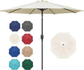 Simple Deluxe 9' Patio Umbrella Outdoor Table Market Yard Umbrella with Push Button Tilt/Crank