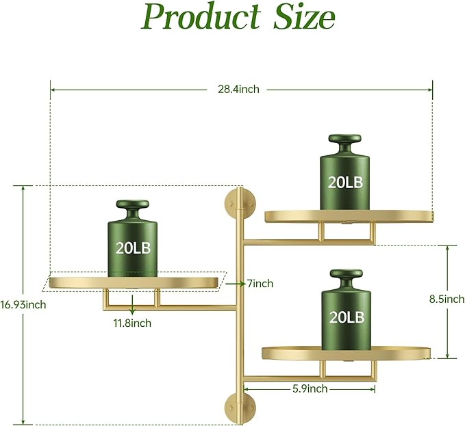 Window Rotating Plant Stand Shelf Indoor Gold Metal Floating Shelves 3-Tier Wall Mount Plant hanger Holders for Wall Planter Modern Home Decor window sill gifts