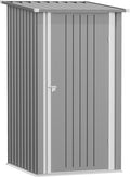 Greesum 3x3FT Outdoor Storage Shed, Small Metal Storaged Sheds with Lockable Doors, Sheds & Outdoor Storage for Backyard, Pool and Garden, Gray