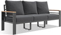 Aoxun Aluminum Patio Furniture Set 3 Seats, Oversized Outdoor Sectional for Porch, Balcony, Deck