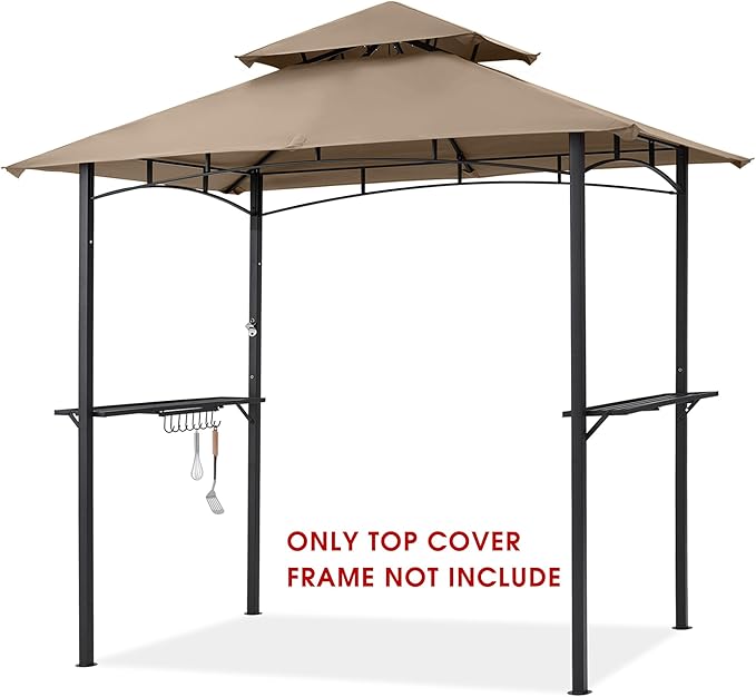 MASTERCANOPY Grill Gazebo Replacement Canopy Top for Model L-GG001PST-F (Beige)