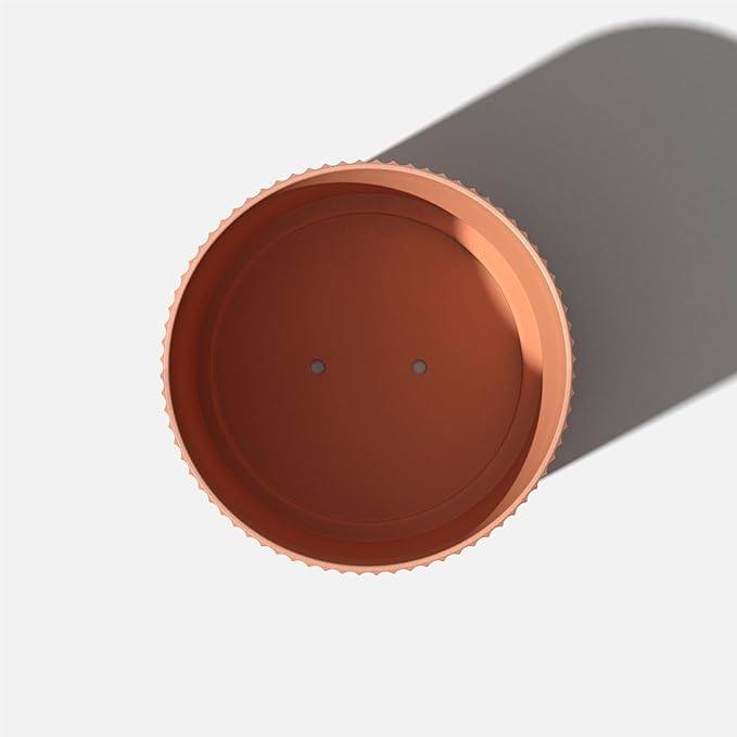 Veradek Demi Series Round Planter for Porch, Patio, Backyard | Durable Plastic-Stone Composite Material | Modern Décor for Tall Plants, Flowers (Terracotta, 20 inch - 2 Pack)