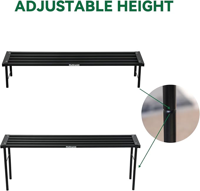 Metal Plant Stand, Rust-proof Aluminum Flower Pot Stand, Heavy Duty Planter Display Shelving for Patio Balcony Garden Living Room Decorative (Black, 35.4 Inch)