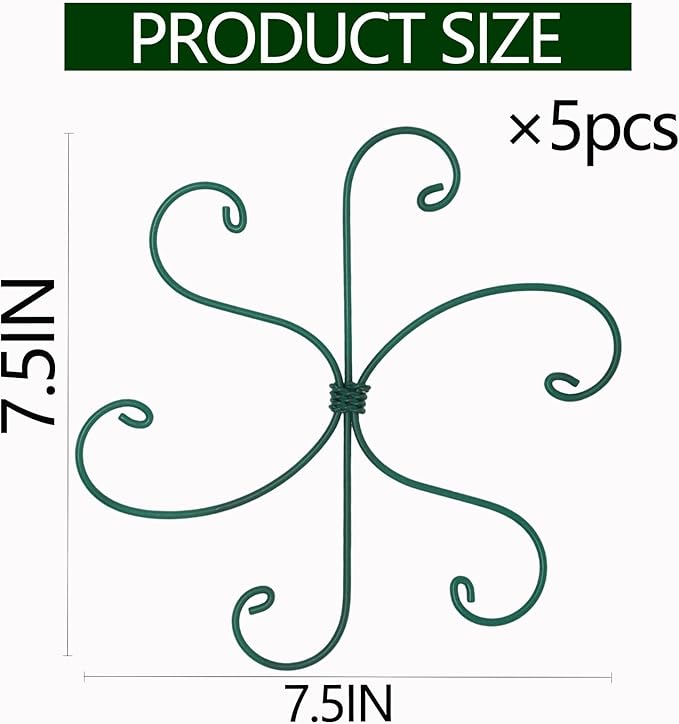 Monstera Plant Stem Support 5 Pcs - 7.5” Indoor Plant Stabilizer Holder for Monstera & Climbing Plants - Durable, Lightweight, Easy to Use for Optimal Growth & Stability - Home Décor Friendly
