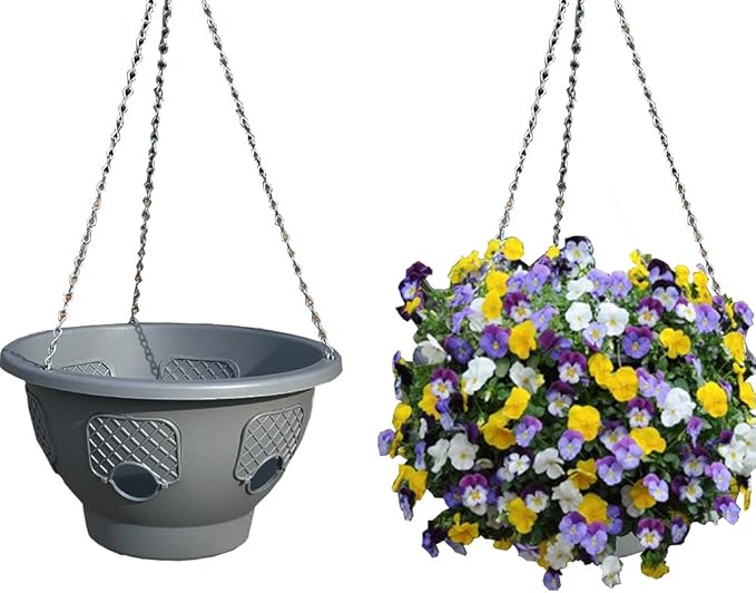 Ultimate Hanging Baskets - Strawberry, Tomato, Flower, and Herb Outdoor Planters - Use Garden Pots for Growing Plants Outside On A Deck, Fence, or Balcony (2)