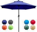 Sunnyglade 9Ft Patio Umbrella Outdoor Table Umbrella with 8 Sturdy Ribs (Navy Blue)