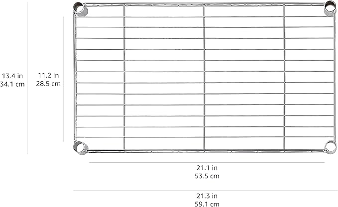 Amazon Basics 4-Shelf Steel Wire Storage Shelves for Garage, Adjustable Metal Shelving Unit, 200 lbs Per Shelf, 23.2" W x 48" H x 13.4" D, Black | Sturdy, Adjustable, Easy Assembly, Storage