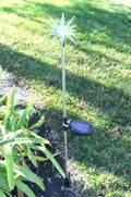 Solar Garden Stake Lights with Color Changing LED or Regular White LED Landscape Path Lights (Set of 2) (Starburst)