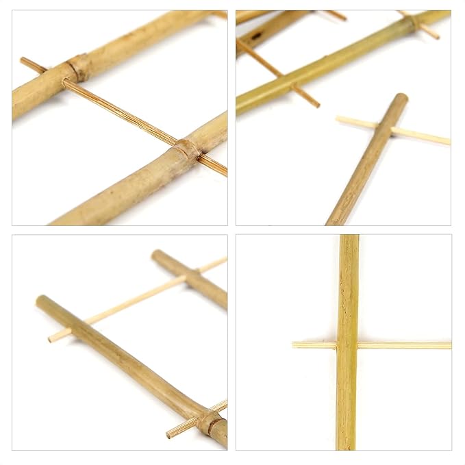 Bamboo Trellis, 16in Ladder-Shaped Trellis for Potted Plants, 3 Pack for Climbing Plants Indoor