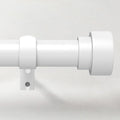 Curtain Rods for Windows 48 to 84, 1 Inch Adjustable White Heavy Duty Long Curtain Rod, Modern Style Indoor Outdoor Window Drapery Rods with End Caps, Size 32" - 90"