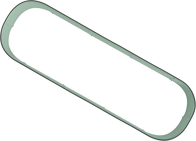 Outsunny 6.5' x 2' x 1' Galvanized Raised Garden Bed Kit, Outdoor Metal Elevated Planter Box with Safety Edging, Easy DIY Stock Tank for Growing Flowers, Herbs & Vegetables, Green