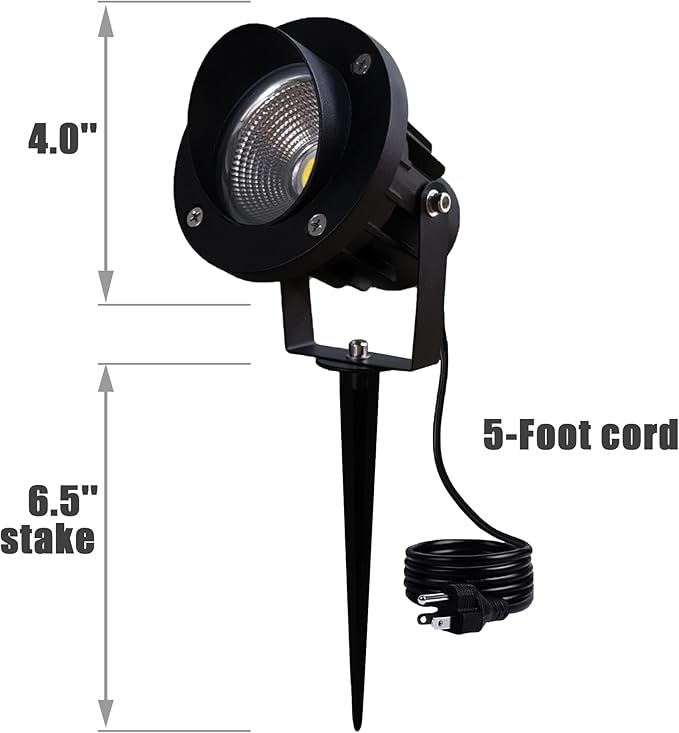 Spotlight for Outdoor 120V 20W Warm White - Waterproof Spotlight Outdoor Ideal for Garden, Flag, House, Yard, Christmas, Halloween - Perfect Spot Lights for Any Weather