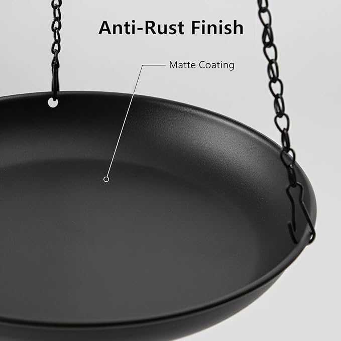 Hanging Planter for Indoor Outdoor, Plant Hanger, Hanging Plant Holder, Plant Pot Shelf Basket for Window Wall Ceiling Garden with Chains and Hooks, 2Pcs (Round)