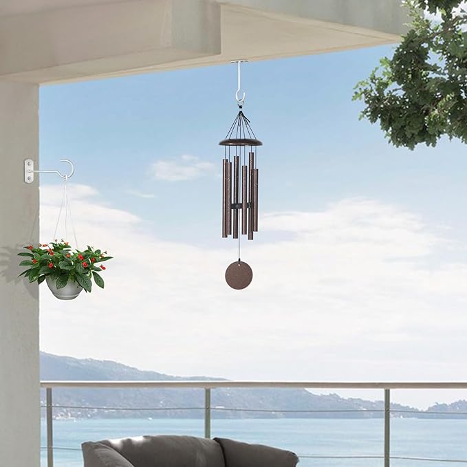 Metal Hanging Plant Hooks 6in 4Pack Decorative Wall Plant Hanger for Hanging Lanterns Bird Feeder Flower Basket Home Decor Indoor & Outdoor White