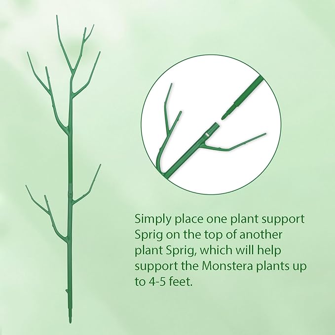 5 Pack Stackable Plant Supports Stakes, Sturdy Garden Trellis for Climbing & Vining Plants, Monstera, Pothos & Philodendron - Reusable Plant Stakes for Indoor & Outdoor Potted Plants