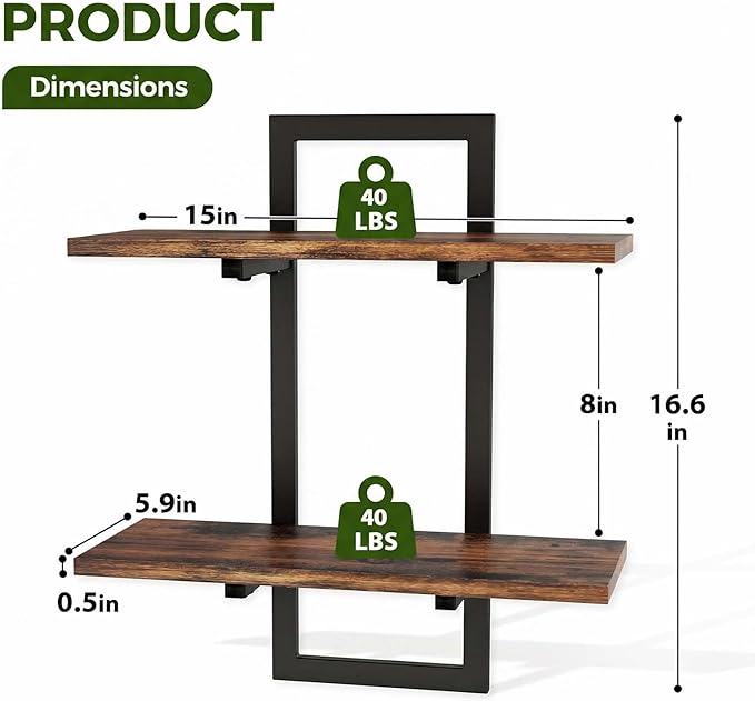Bamworld Wall Planters for Indoor Plants Window Plant Shelves Vertical Plant Holder Wall Decor Plant Stand Indoor Floating Shelves for Plant Hangers for Living Room Bedroom Bathroom
