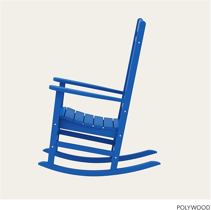 POLYWOOD Presidential Rocking Chair in Pacific Blue