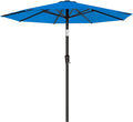 AreShark 9 FT Patio Umbrella for Outdoor, Outdoor Table Umbrella with Push Button Tilt and Crank, Outdoor Patio Umbrellas with 8 Sturdy Ribs for Market, Garden, Pool (Royal Blue)